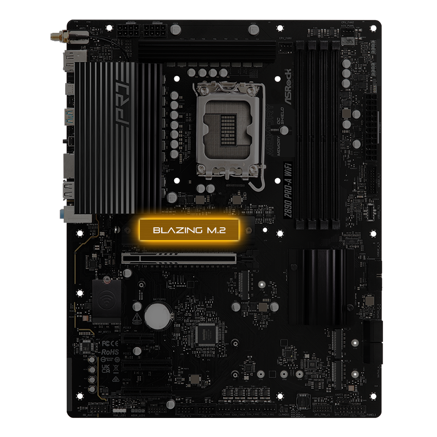 ASRock Z890 Pro-A WiFi LGA 1851 ATX Motherboard - Newegg.com